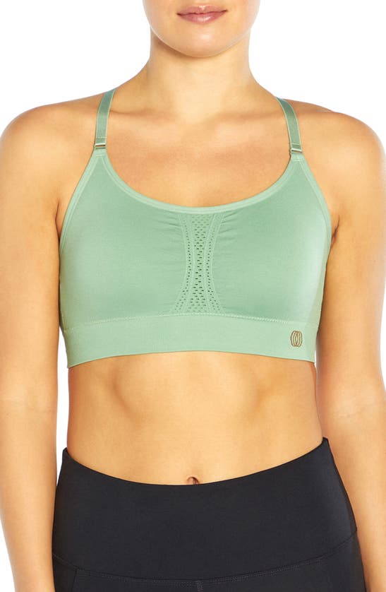 Balance Collection Ally Seamless Low Impact Sports Bra In Granite Green