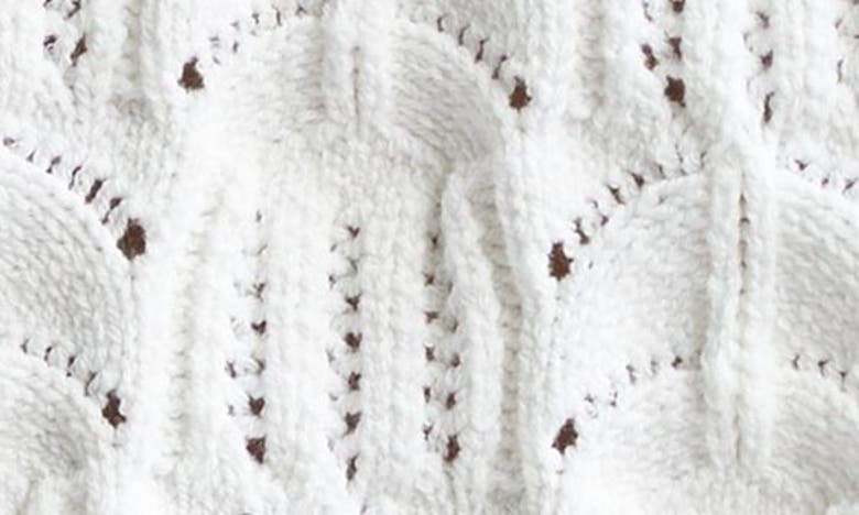 Shop Vince Baja Crochet Sweater In Optic White