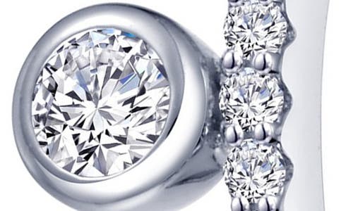 Lafonn Simulated Diamond Half Eternity Ring In Silver