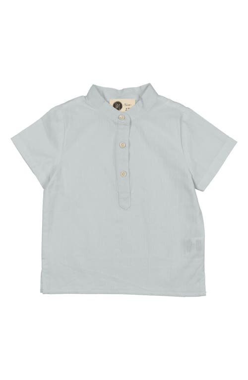 Manière Kids' Band Collar Cotton Henley Mint at Nordstrom,