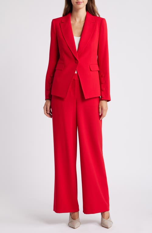 Shop Tahari Asl One Button Blazer In Lipstick