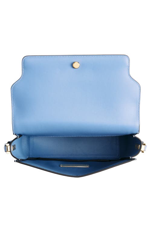 Shop Marni Medium Trunkaroo Leather Shoulder Bag In Sky/blue