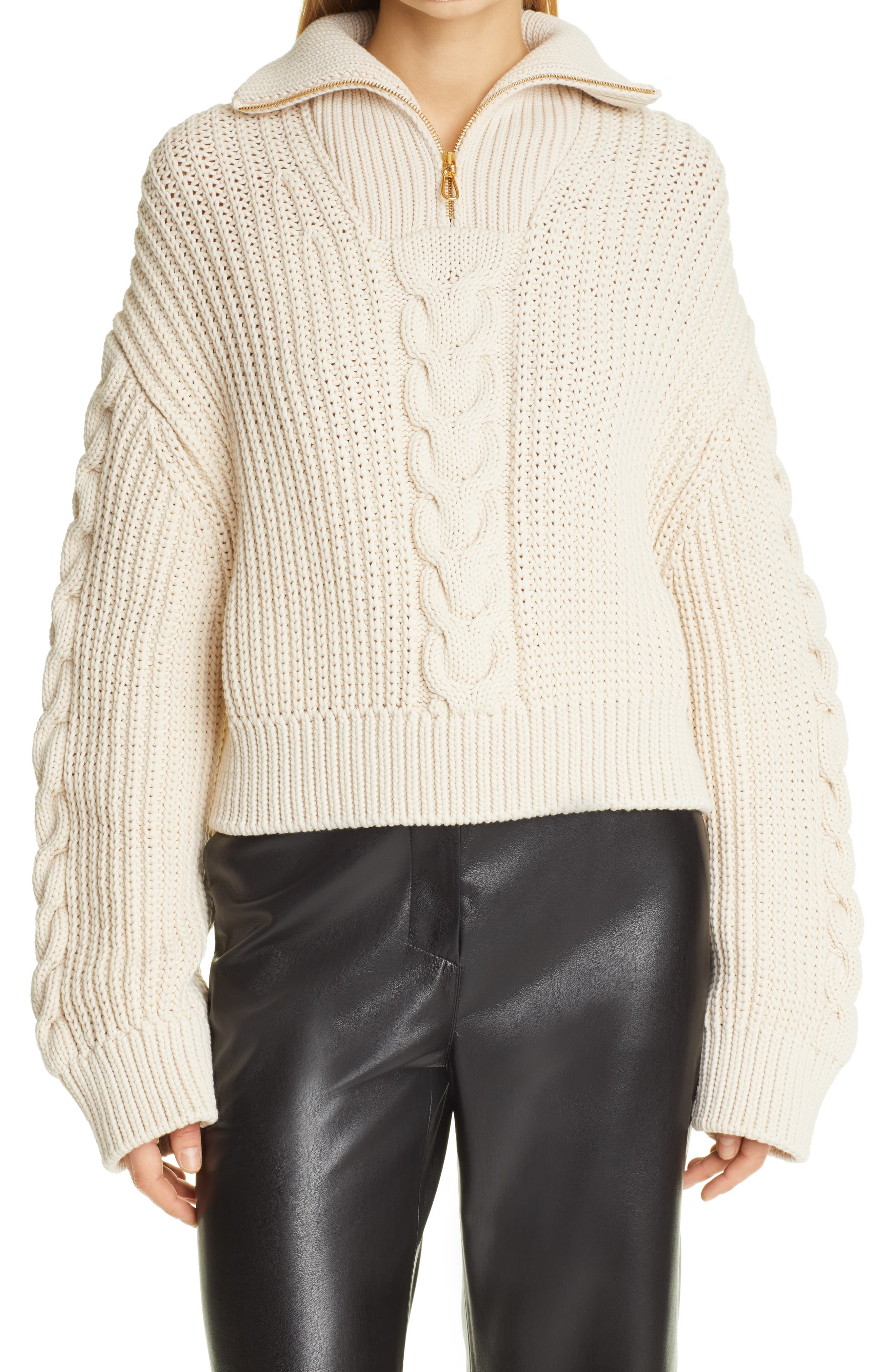 cord knit sweater