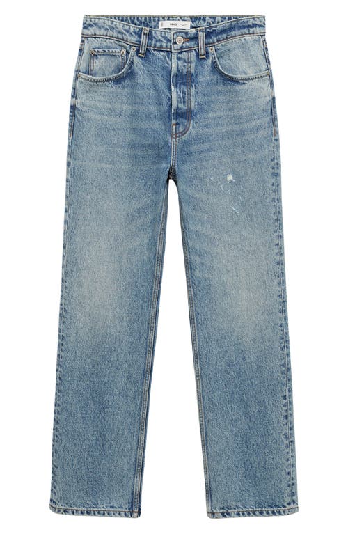 Shop Mango Baggy Straight Leg Jeans In Medium Blue