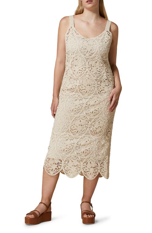 Riber Embroidered Sheath Dress in Sand