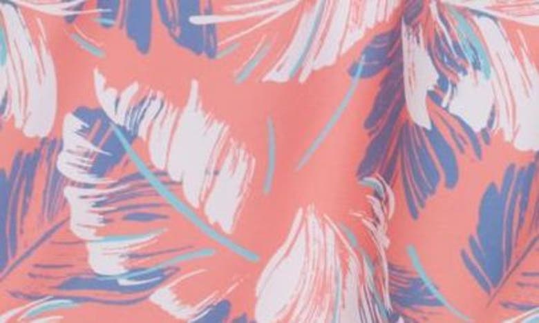 Slate & Stone Cabo Lightweight Swim Trunks In Orange Leaf