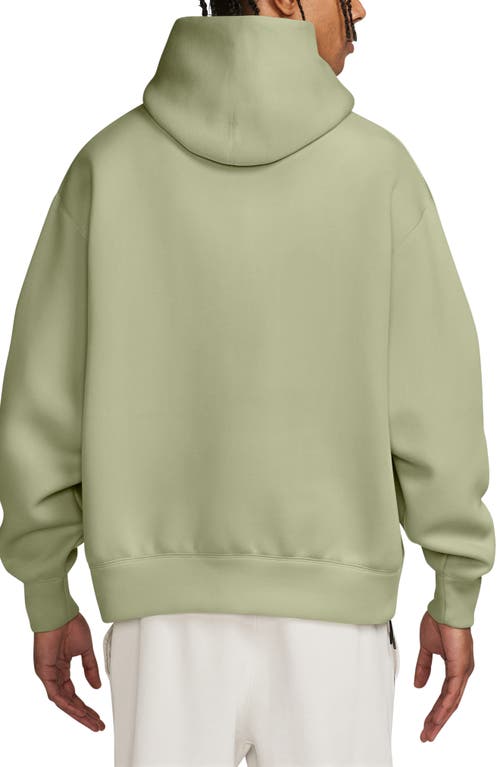 Shop Nike Reimagined Oversize Tech Fleece Hoodie In Olive Aura/olive Aura