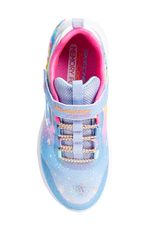 Shop Skechers S-lights Unicorn Dreams Glitter Sneaker In Blue/multi