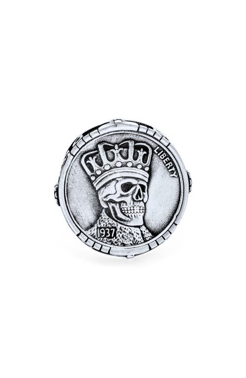 Bling Jewelry Engraved Statement Ring In Silver