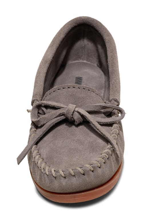 Shop Minnetonka Tie Slipper In Grey