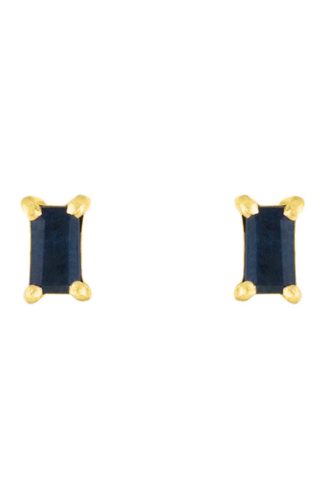 Adornia Fine 14k Yellow Gold Blue Sapphire Stud Earrings