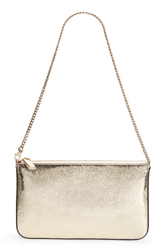 Christian Louboutin Loubila Metallic Leather Pouch Clutch Bag In ...