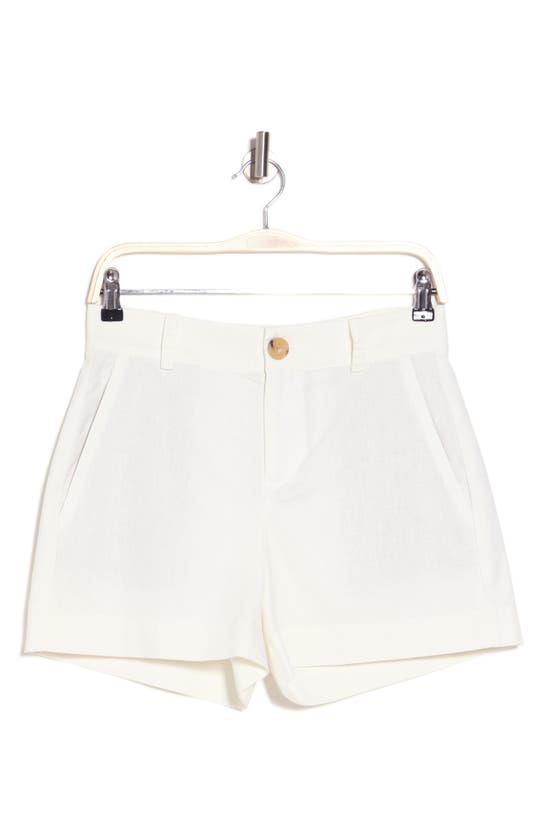Vince Hemp & Cotton Shorts In Off White