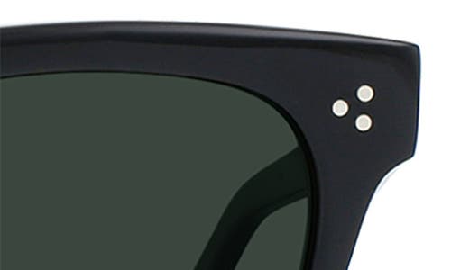 Shop Raen Huxton Polarized Square Sunglasses In Recycled Black/green Polar