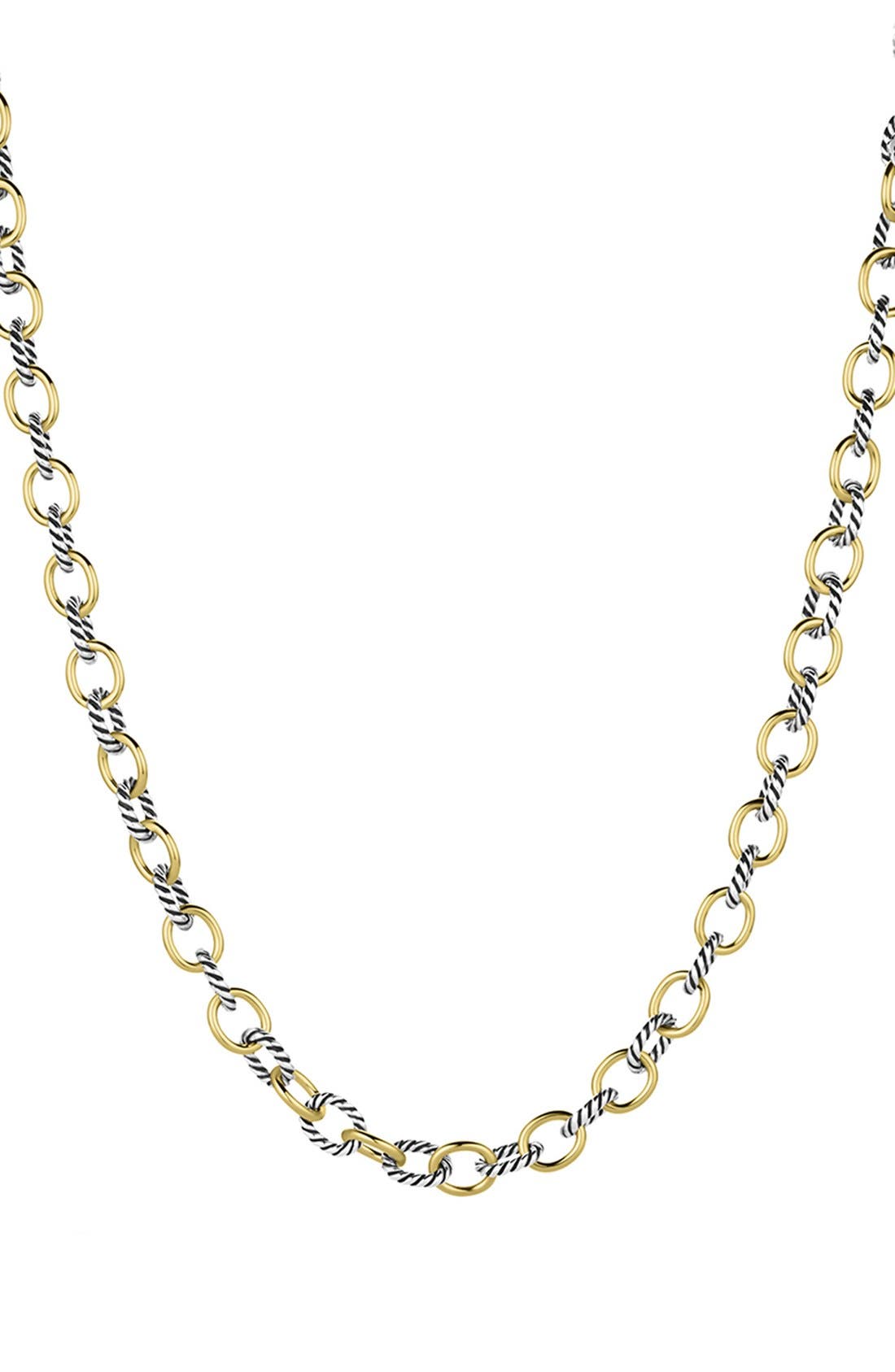 David Yurman 'Chain' Oval Medium Link Necklace with Gold Nordstrom