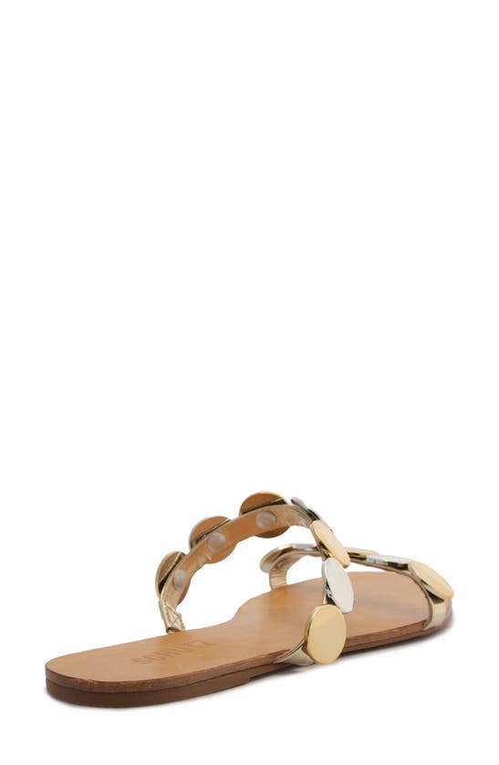 Shop Schutz Acacia Flat Slide Sandal In Platina