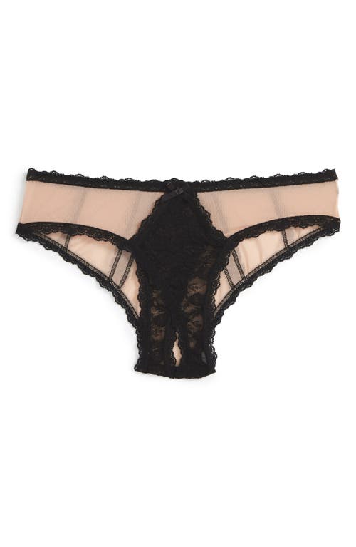 Hanky Panky After Midnight Crotchless Bikini Lingerie 252112 In Neutral