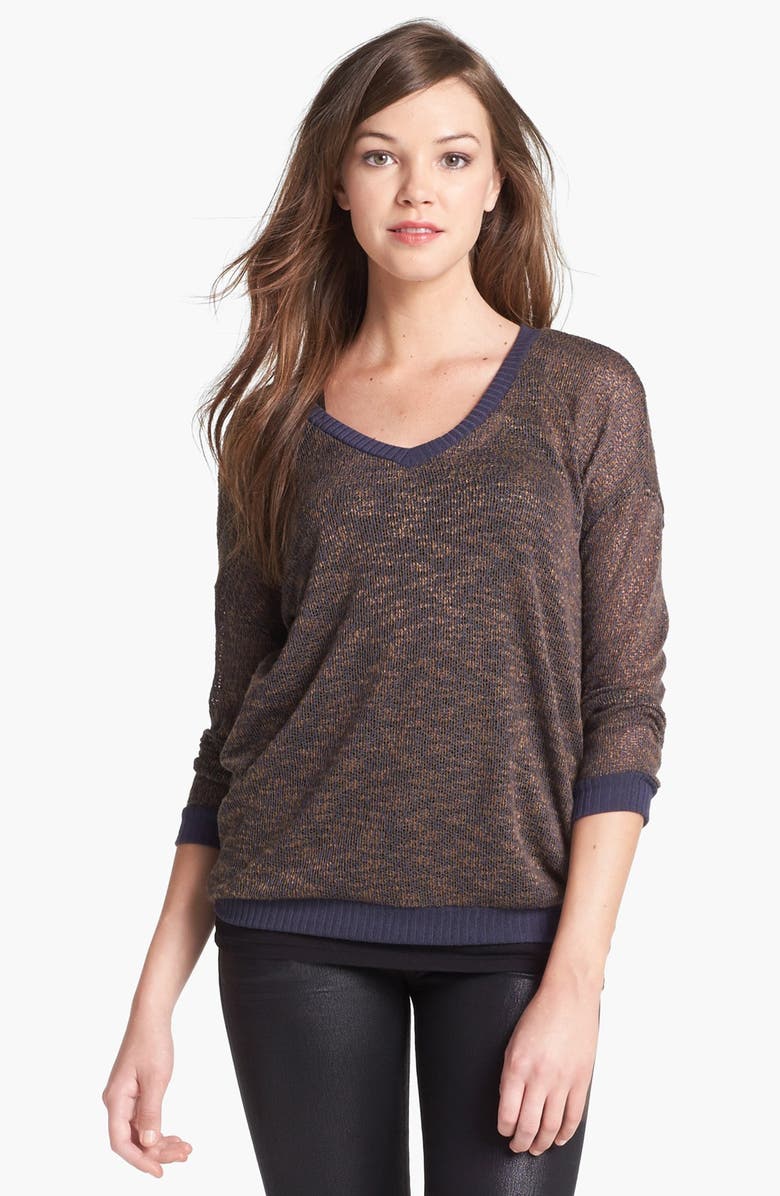 Olivia Moon Marled V-Neck Sweater | Nordstrom