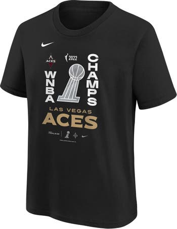 Youth Las Vegas Aces Nike Black 2022 WNBA Finals Champions Locker Room  T-Shirt