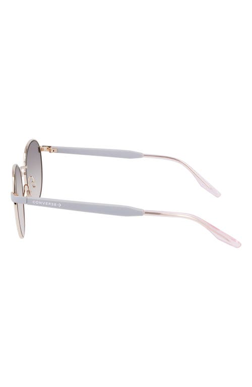 Shop Converse Ignite 51mm Gradient Round Sunglasses In Rose Gold/gravel/pink