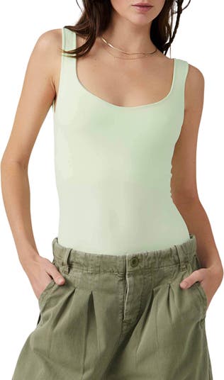 Urban Outfitters Lime Knot Front Out From Under Bodysuit Size