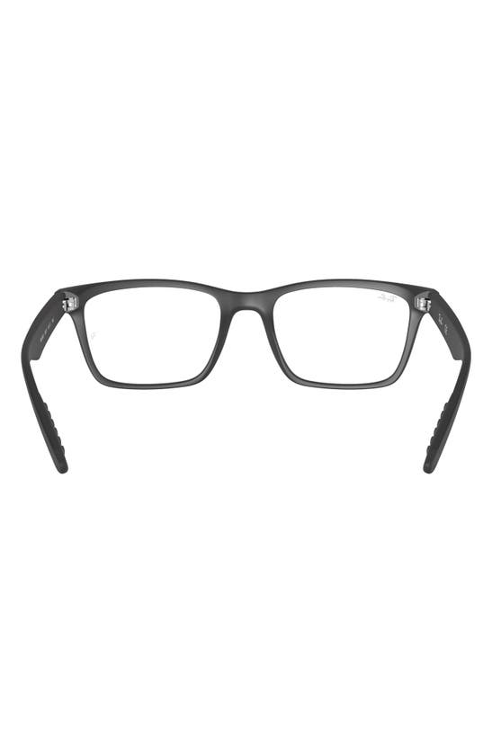 Shop Ray Ban 55mm Square Optical Glasses In Matte Black