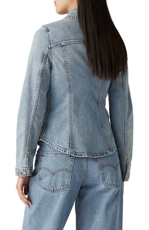 Shop Levi's Slim Fit Denim Trucker Jacket In Hang On To Your Love