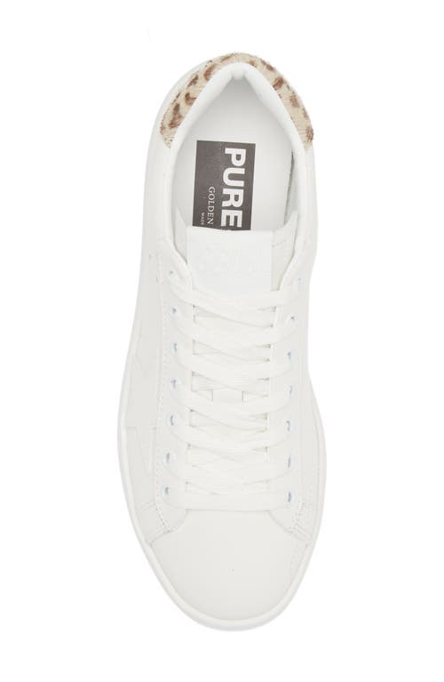 Shop Golden Goose Purestar Sneaker In White/leopard