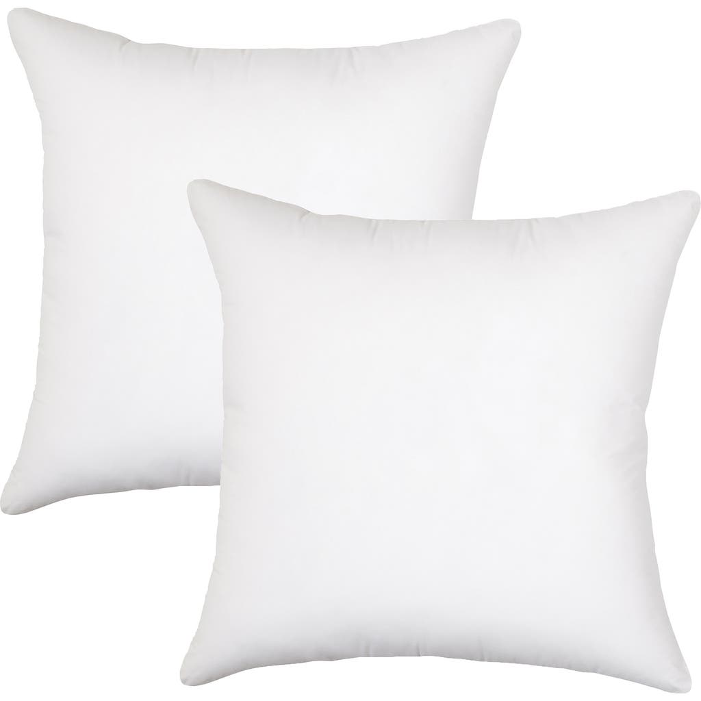 Allied Home Big Lofty 2-piece Overfilled Decorative Sham Pillow Set In White