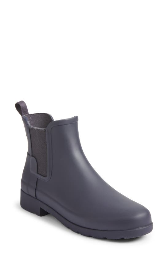 Hunter Refined Chelsea Boot In Blue Mineral