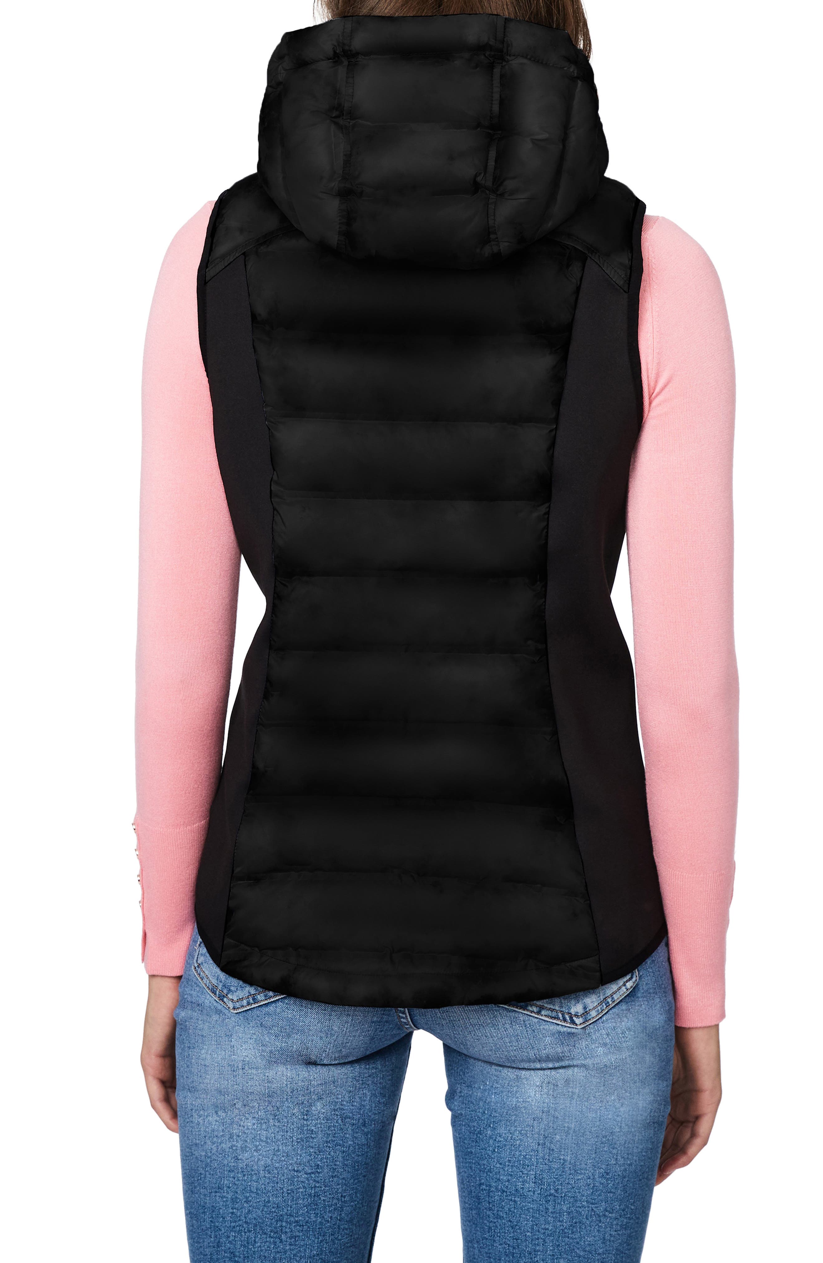 Bernardo Packable Quilted Hooded Vest 