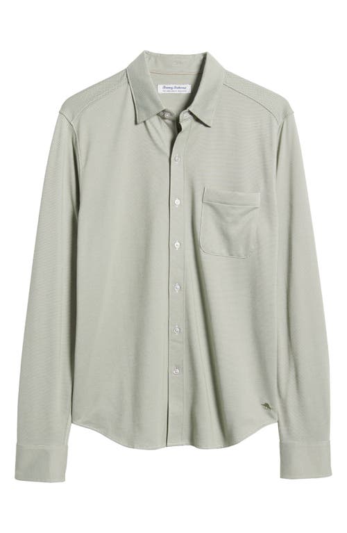 Shop Tommy Bahama New San Lucio Stretch Supima® Cotton Blend Button-up Shirt In Fern