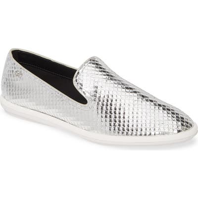 Calvin Klein Issa Armatura Embossed Loafer- Metallic