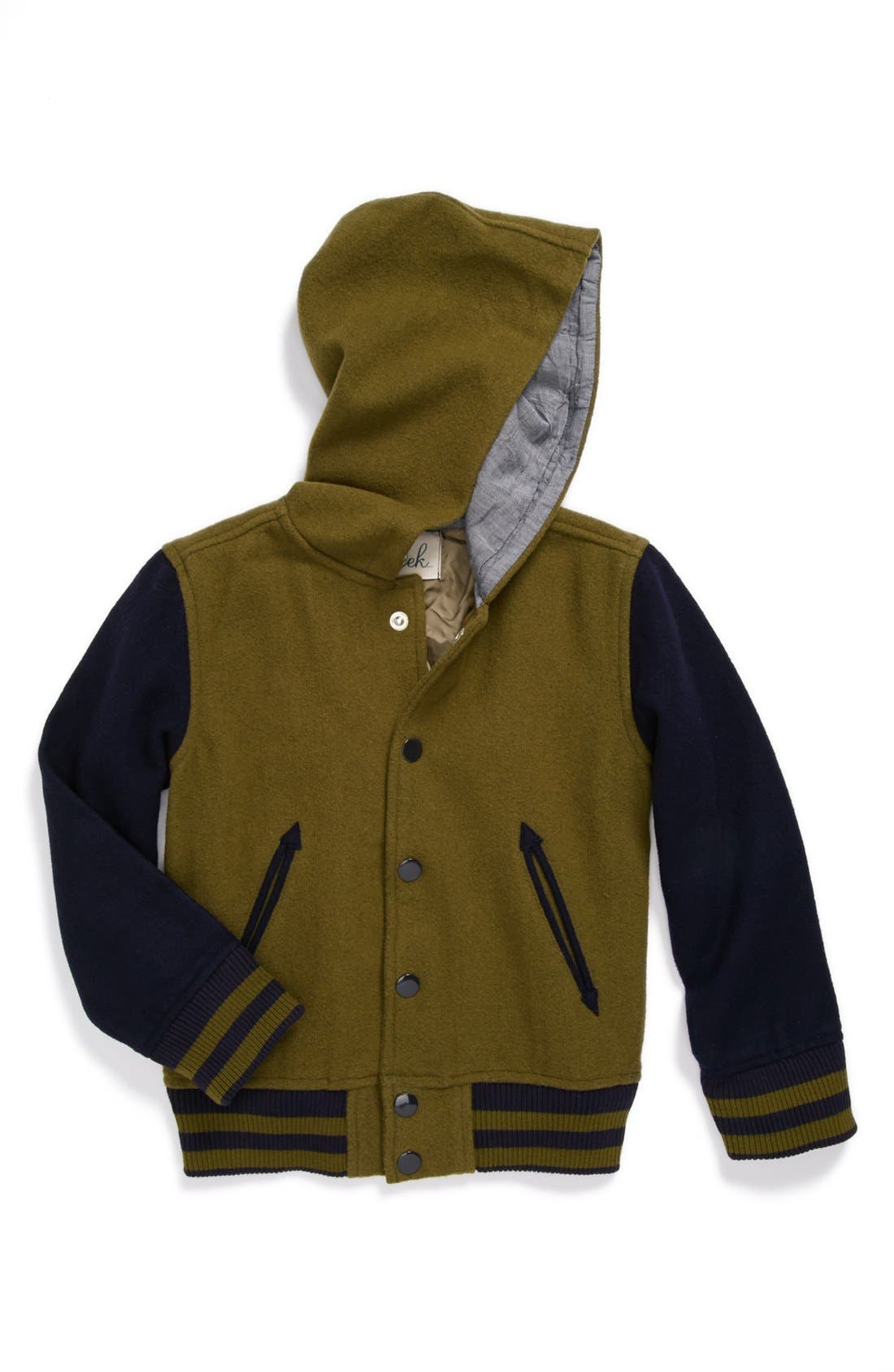 Peek Hooded Varsity Jacket (Toddler Boys, Little Boys & Big Boys