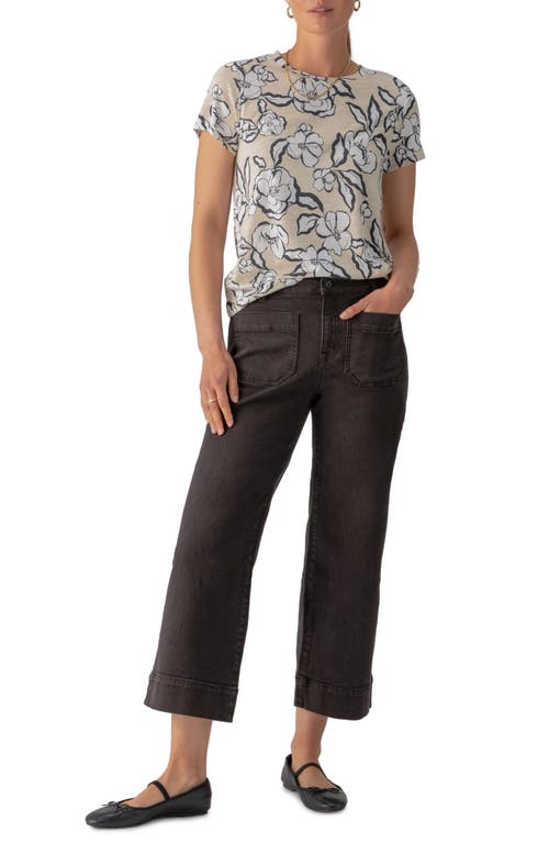 Sanctuary The Perfect Geo Print Cotton Blend Knit Top In Neutral Floral