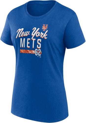 FANATICS Women's Fanatics Branded Royal New York Mets Logo Fitted T-Shirt