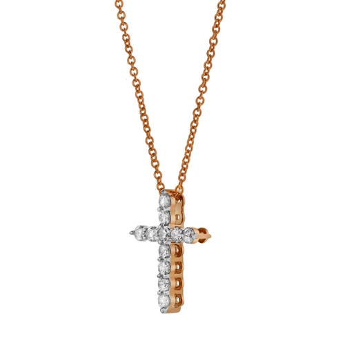 LUVMYJEWELRY LUVMYJEWELRY DIVINE 10K GOLD CROSS DIAMOND PENDANT