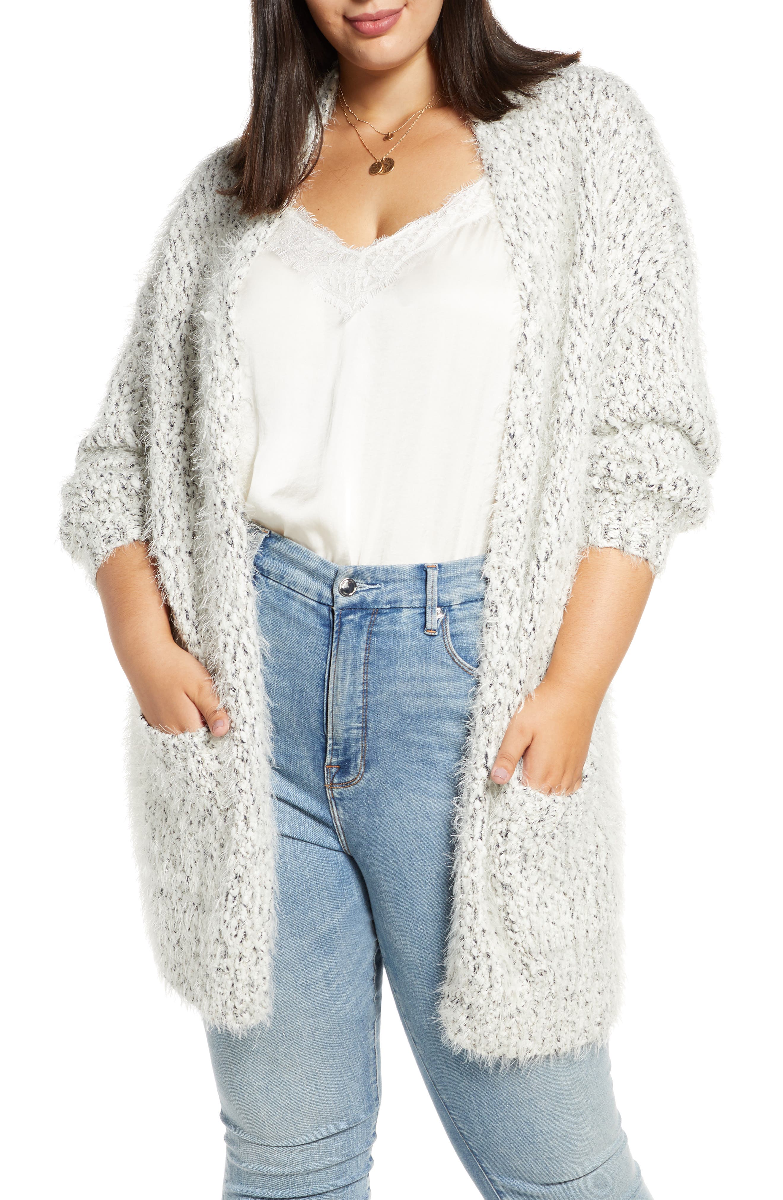 chenille longline cardigan
