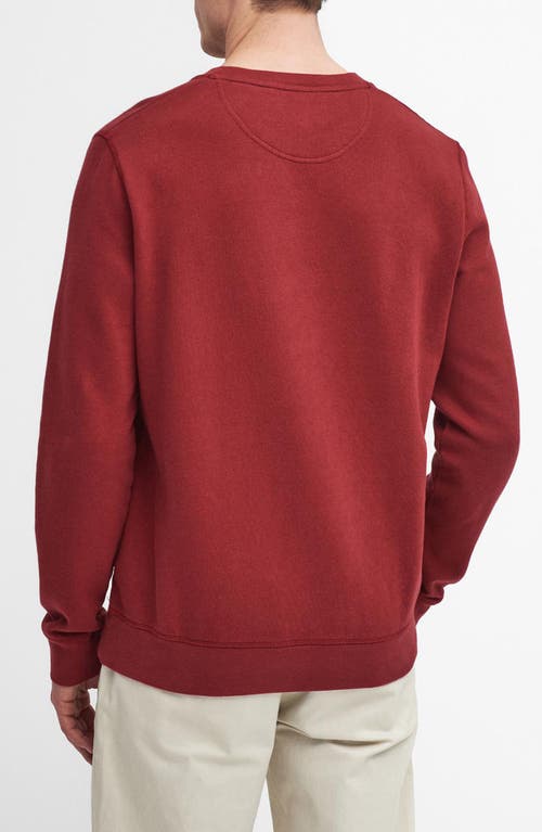 Shop Barbour Logo Graphic Cotton Blend Sweatshirt In Highland Red