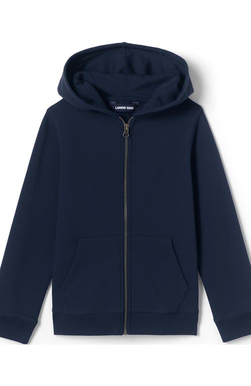 Lands' End School Uniform Kids Zip Front Sweatshirt In Classic Navy