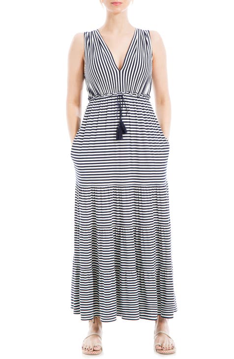 Stripe Tiered Maxi Dress