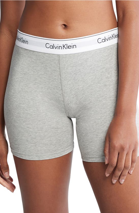 Shop Calvin Klein Modern Stretch Cotton Blend Boxer Briefs In Grey Heather