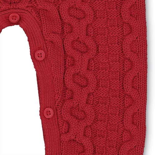 Shop Hope & Henry Baby Cable Knit Sweater Romper, Infant In Red