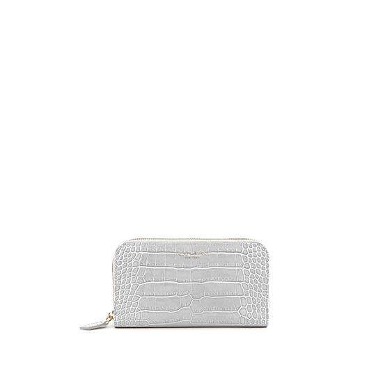 Teddy Blake Zipwallet Croco in White Cover