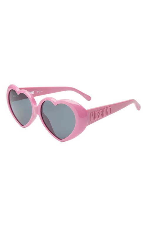 Moschino 57mm Heart Sunglasses In Fuchsia