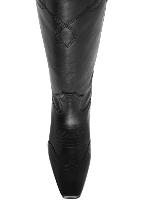 Shop Steve Madden Dollie Western Boot In Black Leather