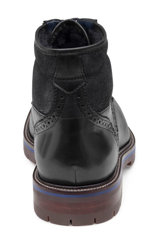 Shop Johnston & Murphy Xc Flex Cody Genuine Shearling Lined Boot In Black