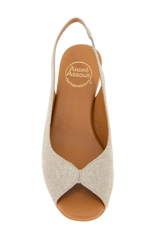 Shop Andre Assous André Assous Kimy Slingback Wedge Sandal In Natural