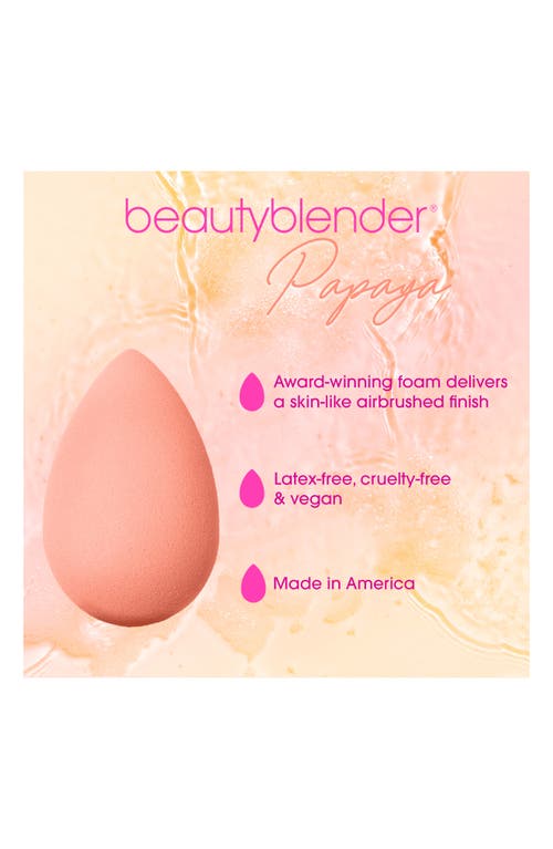 Beautyblender Papaya Makeup Sponge In Cheery Soft Orange Hue Blender