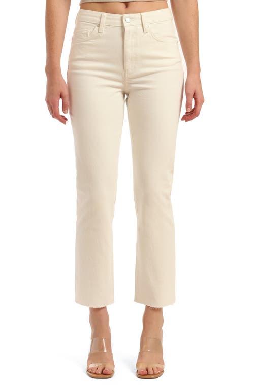Mavi Jeans New York High Waist Crop Straight Leg Jeans in Off-White Denim